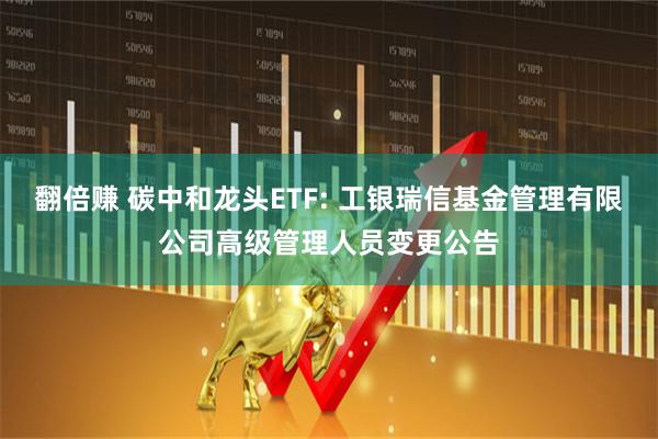 翻倍赚 碳中和龙头ETF: 工银瑞信基金管理有限公司高级管理人员变更公告
