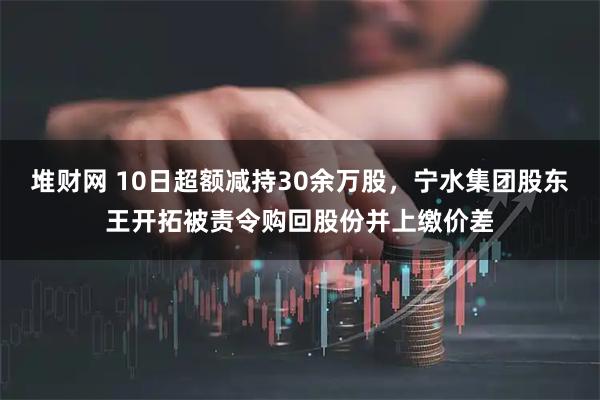 堆财网 10日超额减持30余万股，宁水集团股东王开拓被责令购回股份并上缴价差